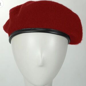 Wool Military Style Red Beret